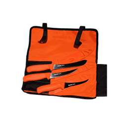 Slaktesett med kniver i mappe