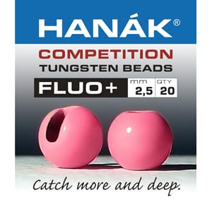 Hanak Slotted Tungsteen Bead Fluor Pink