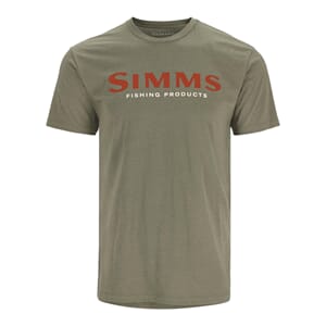 Simms Logo T-Shirt Orange/Military  Heathe