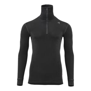 Aclima Woolnet Polo w/Zip Jet Black Man