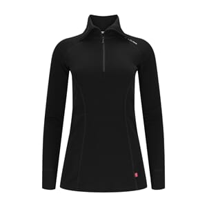 Aclima Warmwool Polo W/Zip  Woman Jet Black