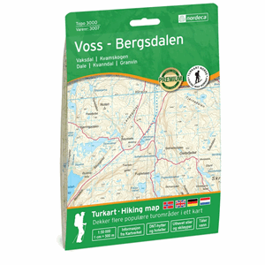 Turkart Voss - Bergsdalen 1:50 000