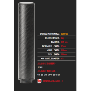 A-Tec Wave Carbon .22 1/2* - 20 UNEF