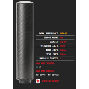 A-Tec Wave Carbon .22 1/2* - 28 UNEF