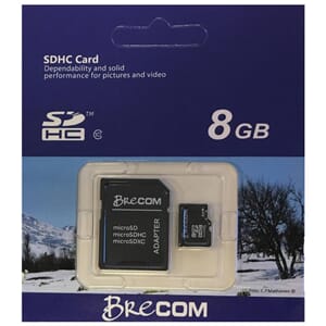 Brecom Minnekort Micro SD 8 GB. M/Adapter