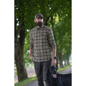 Chevalier Teal Light Flannel Shirt Men Olive Green